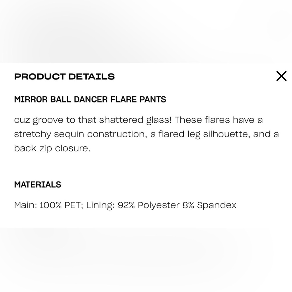 Silver Sequin Club EXX pants - Picture 9 of 9